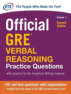 cover image of Official GRE Verbal Reasoning Practice Questions